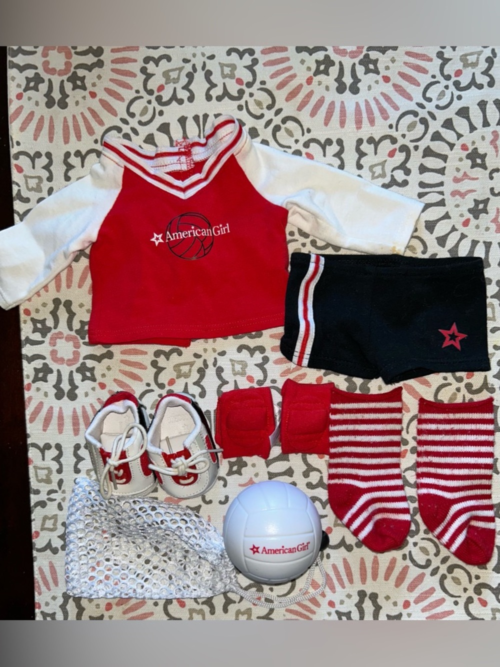 American Girl Red Volleyball Set w/Ball Retired
